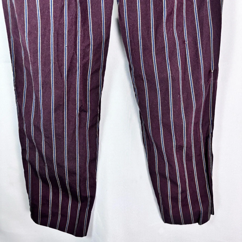 BR Athletics Marzotto Havana Fabric Wool Blend Pinstripe Trousers Mens Size 28
